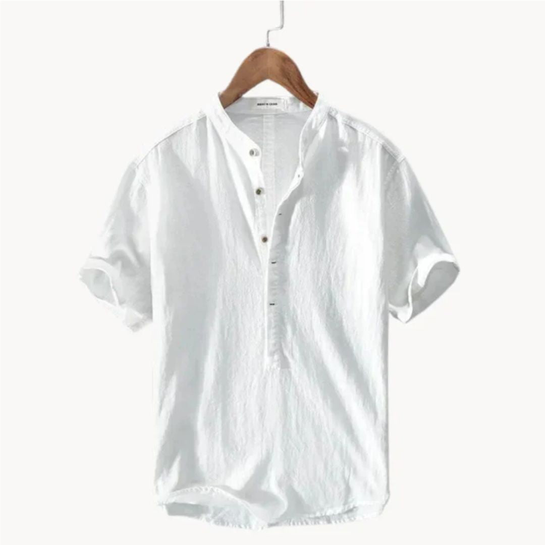 Men’s Mandarin Collar Shirt – Light, Soft and Breathable