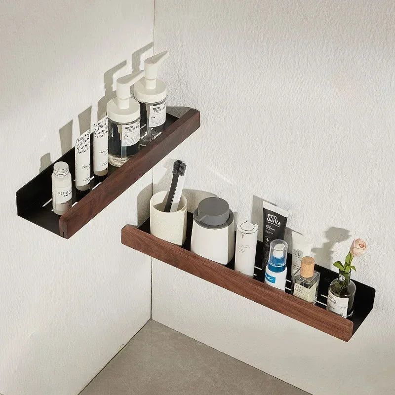OakSteel Punch-Free Bathroom Rack