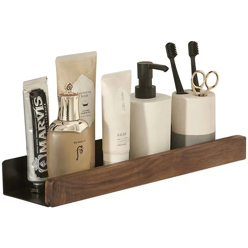 OakSteel Punch-Free Bathroom Rack