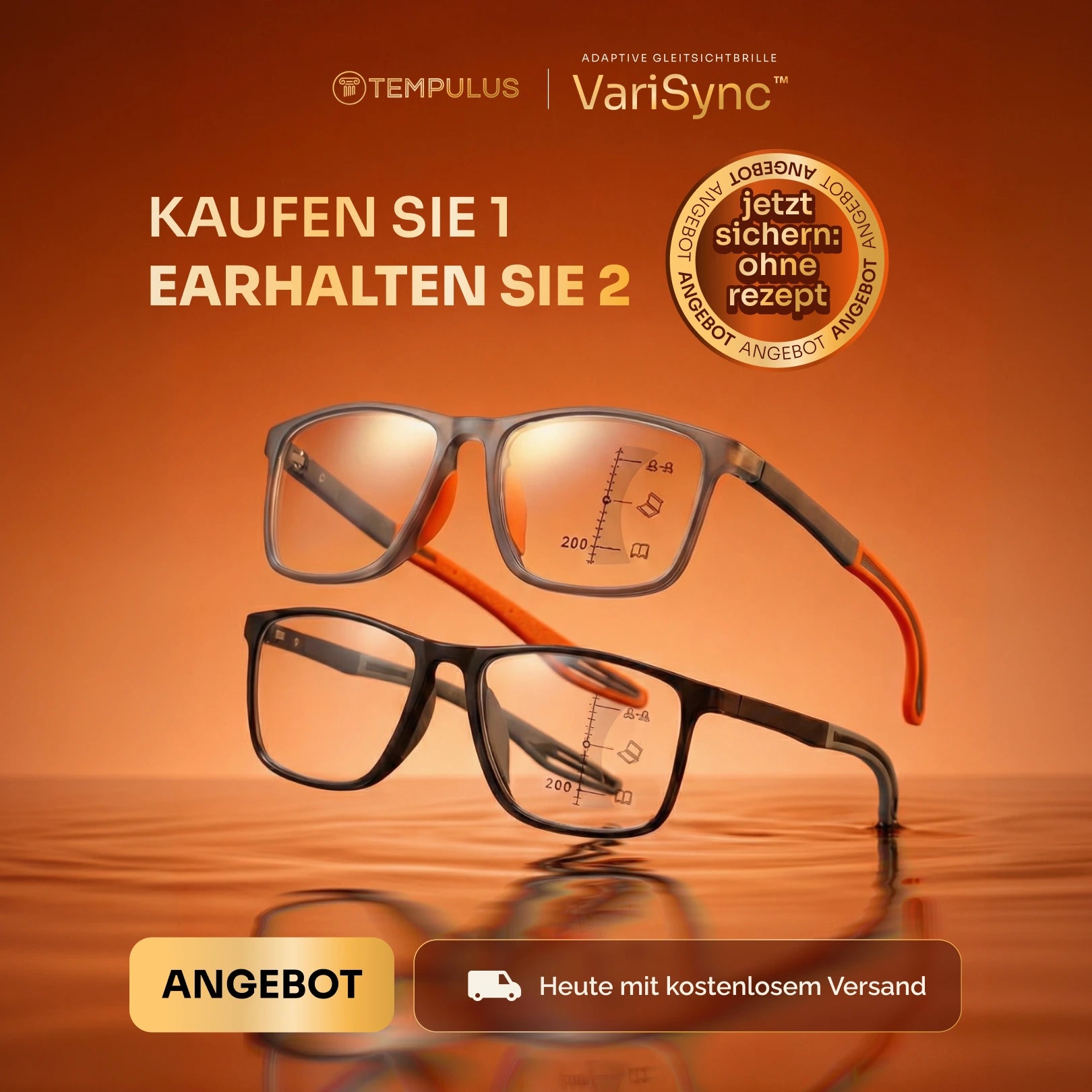 VariSync™ Adaptive Gleitsichtbrille: Jetzt 1+1 GRATIS sichern!