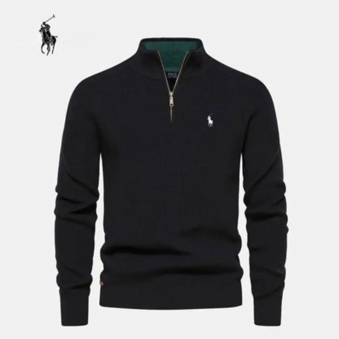 Half-Zip Ribbed Jumper